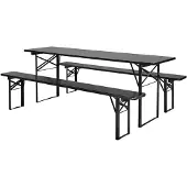Nordal Table avec bancs noir