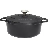 CHASSEUR Cocotte ronde fonte émaillée 20cm noir - - PUC472001 -