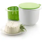 Lékué Cheese Maker 0220100V06M017 Fromage Frais, Vert / Blanc