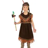 Guirca India Girl Costume Marron 10-12 Years