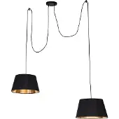QAZQA Suspension moderne noire - Lofty