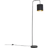 QAZQA Lampadaire moderne noir avec abat-jour - Lofty