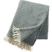 Klippan Yllefabrik Plaid tricoté en laine d'agneau 130 x 200 cm