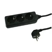 Deltac Multiprise 230 V Noire 1,5 mètre