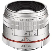 Pentax 35 Mm F2.8 Da Al Ltd Macro Hd W/c Camera Lens Argenté
