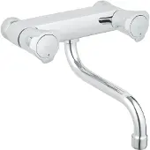 GROHE Mélangeur évier Mural Costa L Mural, Design Classique, Bec Orientable -