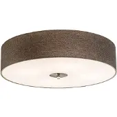 QAZQA Plafonnier rond rustique taupe 50 cm - Drum Jute