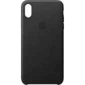 Apple iPhone Xs Max Coque arrière en Cuir Noir