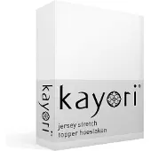 Kayori Drap-Housse Surmatelas Kayori Shizu Blanc (Jersey)-Lits-Jumeaux XL (200 x 200/210/220 cm)