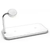 ZENS Dual & Apple Watch Chargeur sans fil en Aluminium 10 W Blanc