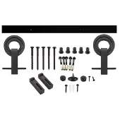 Intersteel 23450122 - Système de porte coulissante à 2 mètres, roues à roulement à billes 155mm, acier noir mat