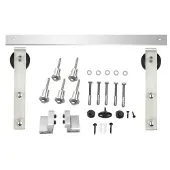 Intersteel 35450101 - Système de porte coulissante à 2 mètres Basic, roues rectangulaire 290mm, inox