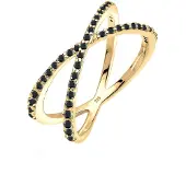 Elli Bague 'Kreuz' or / noir