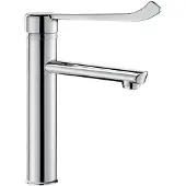 Delabie WT-MBatt. EP bec haut fixe H165 L140, levier hygiène