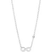 Fossil Collier en argent avec cristal JFS00394040