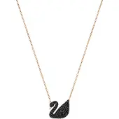 Swarovski Chaîne 'Swan' or rose / noir