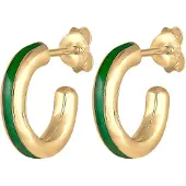 Elli Boucles d'oreilles or / vert