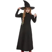 Smiffys Déguisement - Wicked Witch Girl - Noir - - 10-12 ans (140-152) - Costumes