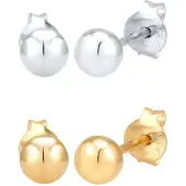 Elli Boucles d'oreilles 'Geo' or / argent