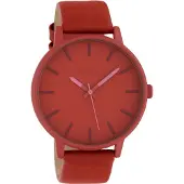 Oozoo dames bracelet en cuir montre Timepieces rouge Montre à quartz analogique UOC10381