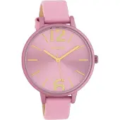 Oozoo dames bracelet en cuir montre Timepieces rose analogique montre à quartz UOC10441