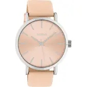 Oozoo Montre beige rose en cuir Timepieces Femme Montre à quartz analogique UOC10446