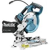 Makita DLS600RTE Scie À Onglet Radiale Sans-fil - 18V Li-ion - 2 Batteries 5,0 Ah - 165 X 20 Mm - Brushless
