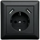LEDmaxx 2xUSB Prise de courant à contact de protection 20 mA