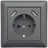 LEDmaxx 2xUSBprise de courant de sécurité20mAanthracite