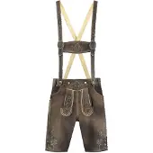 Coppens Pantalon en cuir pour homme, court, gris sable, taille : 48