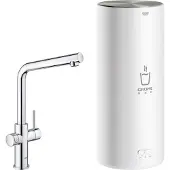 GROHE Robinet de cuisine Red avec bec en L et combiné chromé