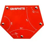Graphite Équerre magnétique de soudage 111 x 136 x 24 mm, capacité de charge 34,0 kg