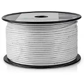 Nedis Câble Coaxial Compatible 4G/LTE 100 m Bobine Blanc