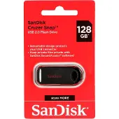 SanDisk Cruzer Snap 128gb Usb 2.0 Pendrive Noir