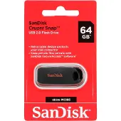 SanDisk Clé Usb Cruzer Snap 64 Gb Noir (183585)