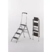 Little Jumbo 1313650440 Escalier - Simple - Aluminium - 4 Marches En Plastique - Avec Barre D'appui - Hauteur De Travail Max. 2,92 M.