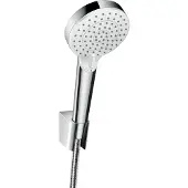 Hansgrohe Crometta vario Ensemble porte-douche ecosmart avec flexible 125cm blanc chrome 26693400