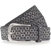 B.belt Ceinture gris chiné / noir