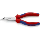 Knipex Pince d'électronicien, à becs courbés, tête chromée, poignées à gaine en plastique, Long. : 160 mm, Capacité de coupe du Ø du fil dur 1,6 mm