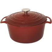 Vogue Plat à rôtir rond rouge 4 litres | Ø23,5cm