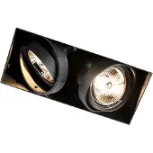 QAZQA Spot encastré noir GU10 AR70 sans bordure 2 lumières - Oneon