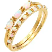 Elli Bague bleu ciel / or / rose