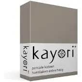 Kayori Drap-Housse Kayori Shizu Taupe (Percale)-140 x 200 cm