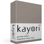 Kayori Drap-Housse Kayori Shizu Taupe (Percale)-100 x 200 cm