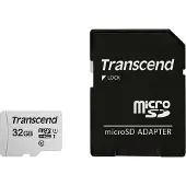 Transcend 300S - Carte mémoire flash (adaptateur inclus) - 32 Go - UHS-I U1 / Class10 - microSDHC UHS-I