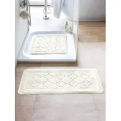 Kleine wolke Tapis de bain antidérapant Arosa 36x92 cm Blanc