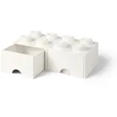 LEGO Brique 8 tenons avec tiroirs - blanc