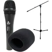 Devine DM 20 micro de chant avec pied et bonnette anti-vent