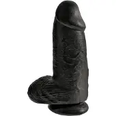King Cock - godemichet ventouse avec testicules - 23cm noir