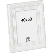 Walther design Cr050w Cadre En Bois Barock, 40 X 50 Cm, Blanc